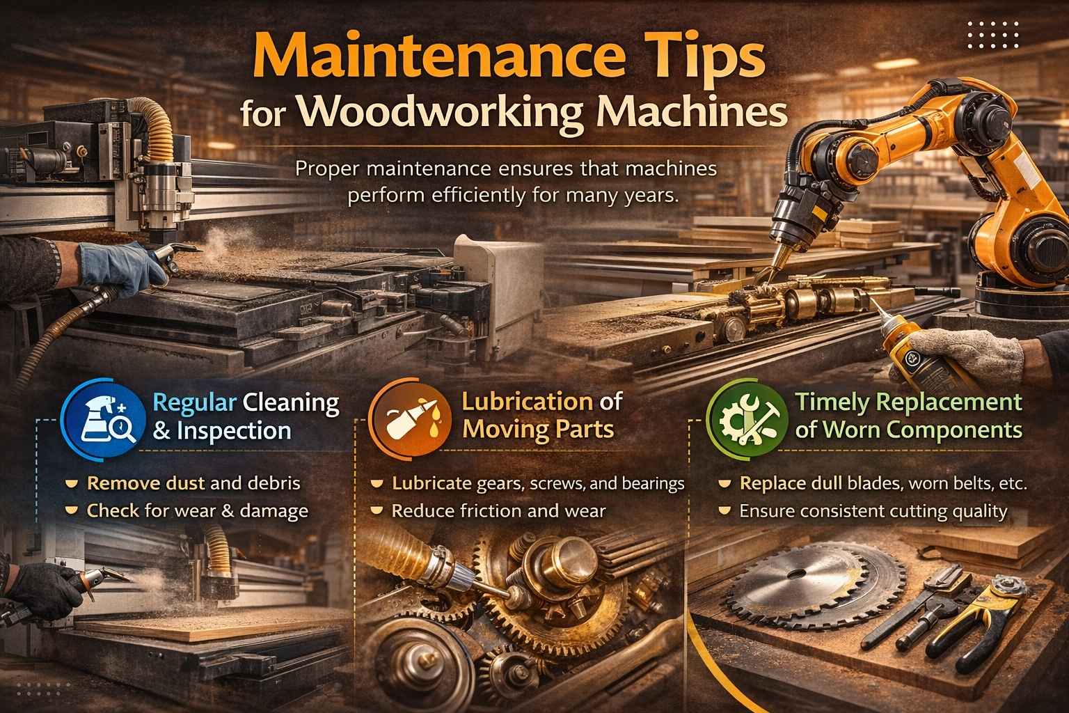 Maintenance Tips for Woodworking Machines