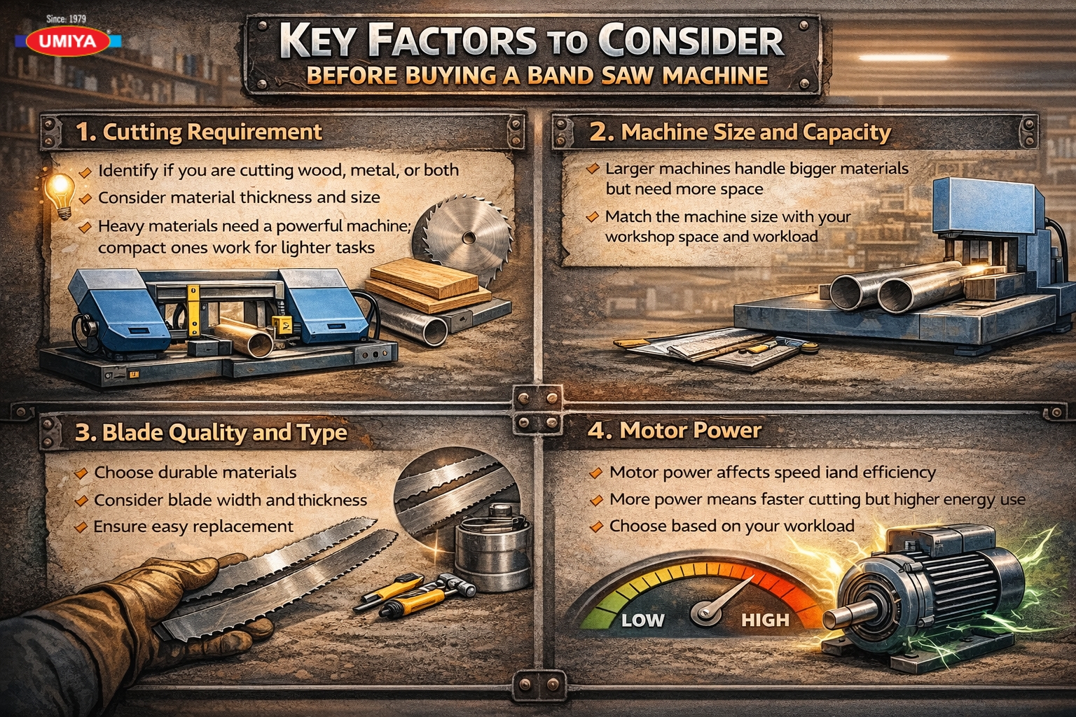 Key Factors to Consider Before Buying a Band Saw Machine