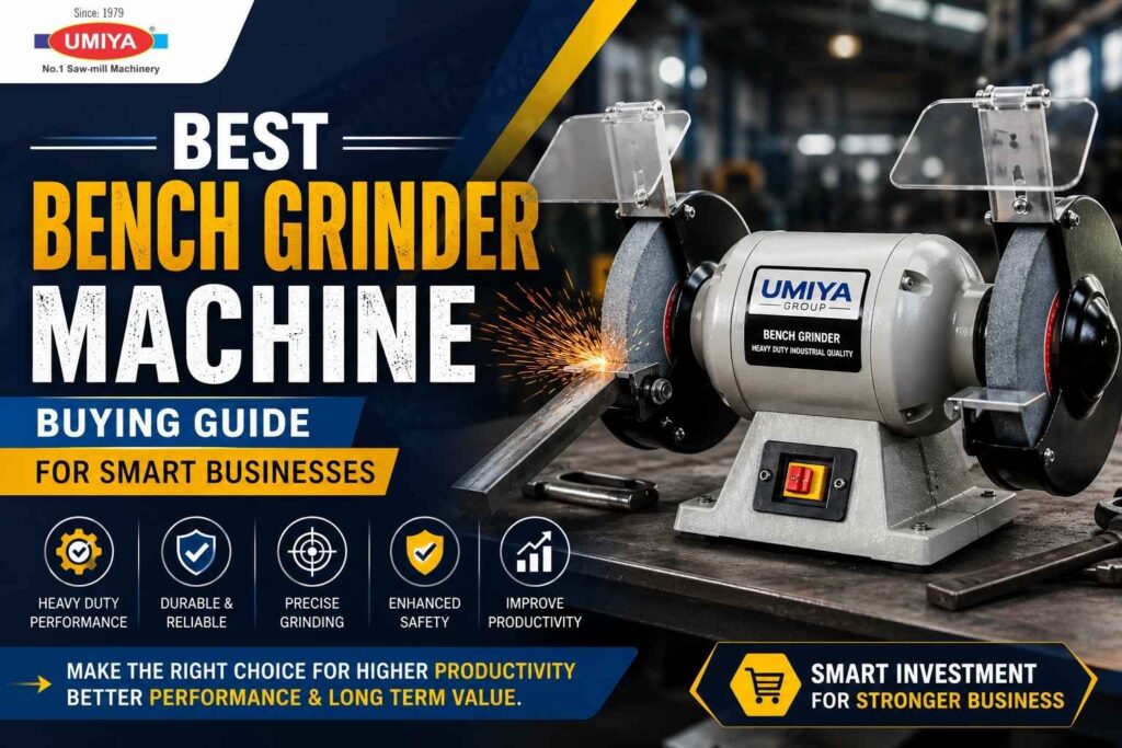 Saw Mill Machinery Manufacturer in Ahmedabad, India - Umiya Group Best Bench Grinder Machine Buying Guide for Smart Businesses