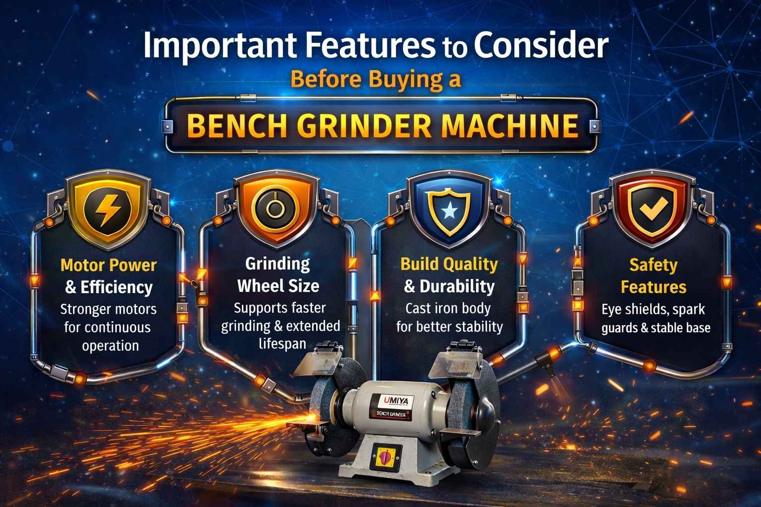 Important Features to Consider Before Buying a Bench Grinder Machine