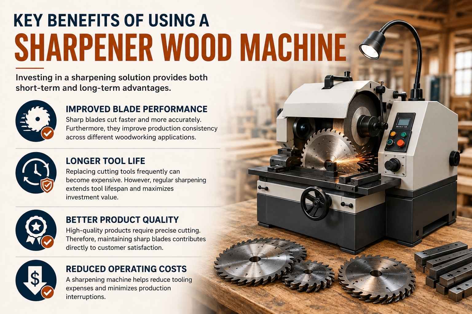 Key Benefits of Using a Sharpener Wood Machine