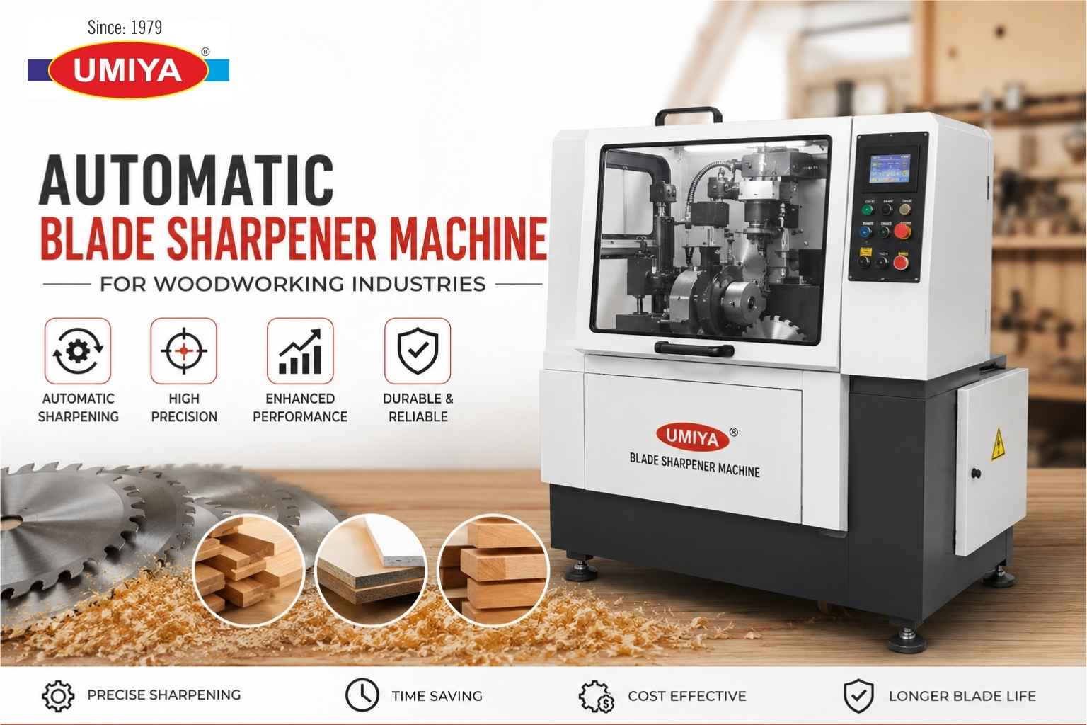 Automatic Blade Sharpener Machine for Woodworking Industries