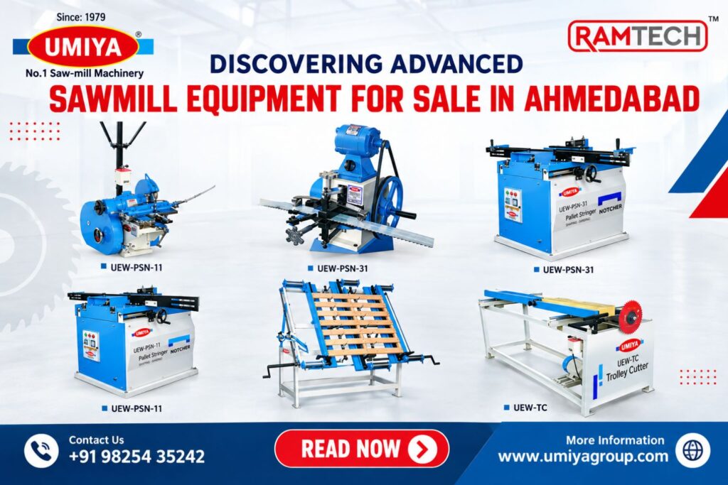 Saw Mill Machinery Manufacturer in Ahmedabad, India - Umiya Group Advanced Sawmill Equipment for Sale in Ahmedabad, Gujarat, India