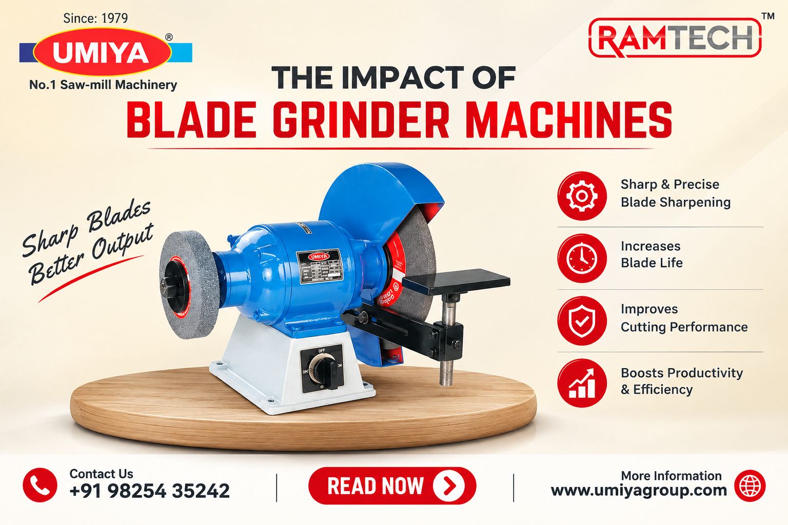 Saw Mill Machinery Manufacturer in Ahmedabad, India - Umiya Group The Impact of Blade Grinder Machines in Ahmedabad, India